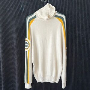 Green Bay Packers Tundra Canada Cream Turtleneck Sweater Size Small Preowned